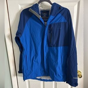Men's LL Bean Trail Model Rain Jacket Waterproof Navy Sz Small